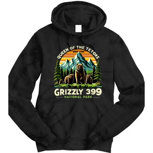 Bear Lovers Queen Of The Tetons Grizzly 399 National Park Tie Dye Hoodie