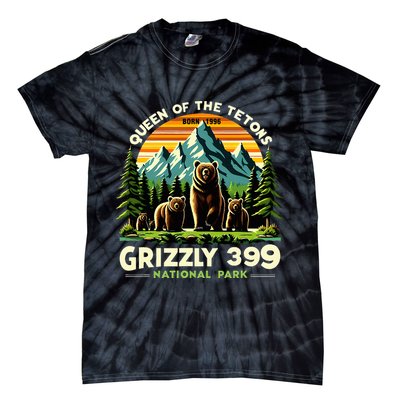 Bear Lovers Queen Of The Tetons Grizzly 399 National Park Tie-Dye T-Shirt