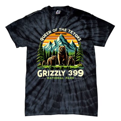 Bear Lovers Queen Of The Tetons Grizzly 399 National Park Tie-Dye T-Shirt