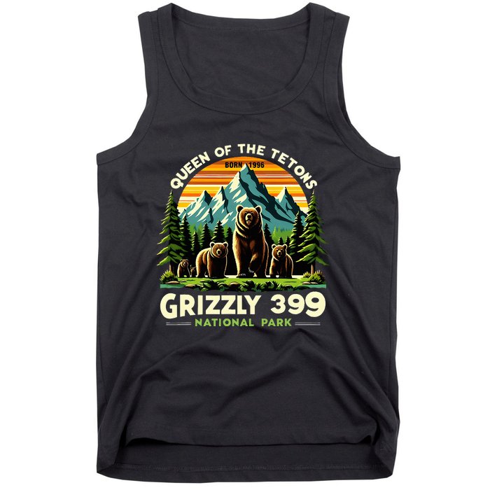 Bear Lovers Queen Of The Tetons Grizzly 399 National Park Tank Top