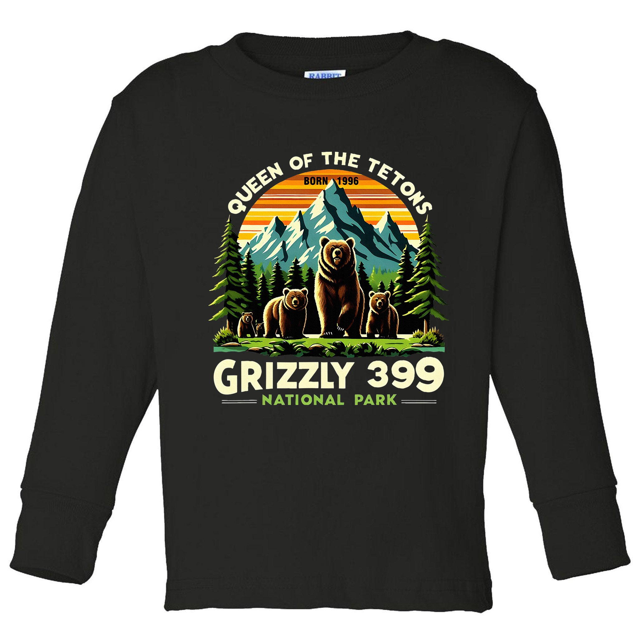 Bear Lovers Queen Of The Tetons Grizzly 399 National Park Toddler Long Sleeve Shirt