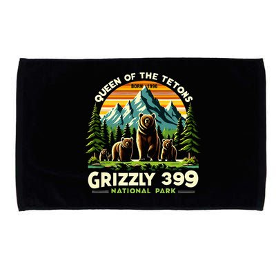 Bear Lovers Queen Of The Tetons Grizzly 399 National Park Microfiber Hand Towel