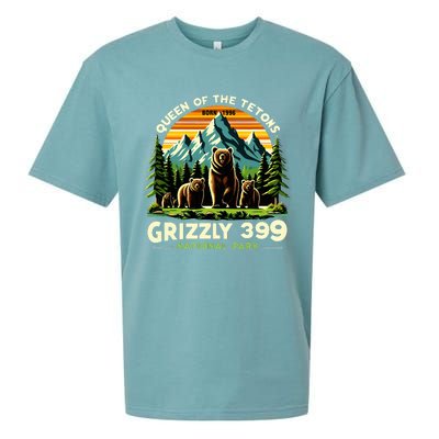 Bear Lovers Queen Of The Tetons Grizzly 399 National Park Sueded Cloud Jersey T-Shirt