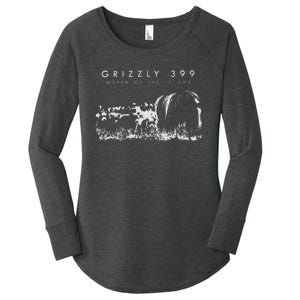 Bear Lovers Queen Of The Tetons Grizzly 399 National Park Women's Perfect Tri Tunic Long Sleeve Shirt