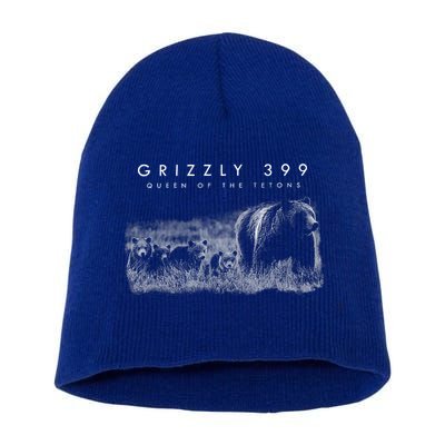 Bear Lovers Queen Of The Tetons Grizzly 399 National Park Short Acrylic Beanie