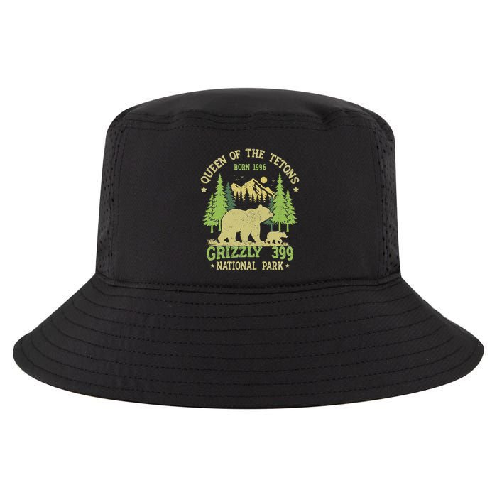 Bear Lovers Queen Of The Tetons Grizzly 399 National Park Cool Comfort Performance Bucket Hat