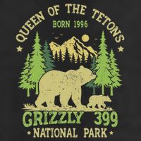 Bear Lovers Queen Of The Tetons Grizzly 399 National Park Cool Comfort Performance Bucket Hat
