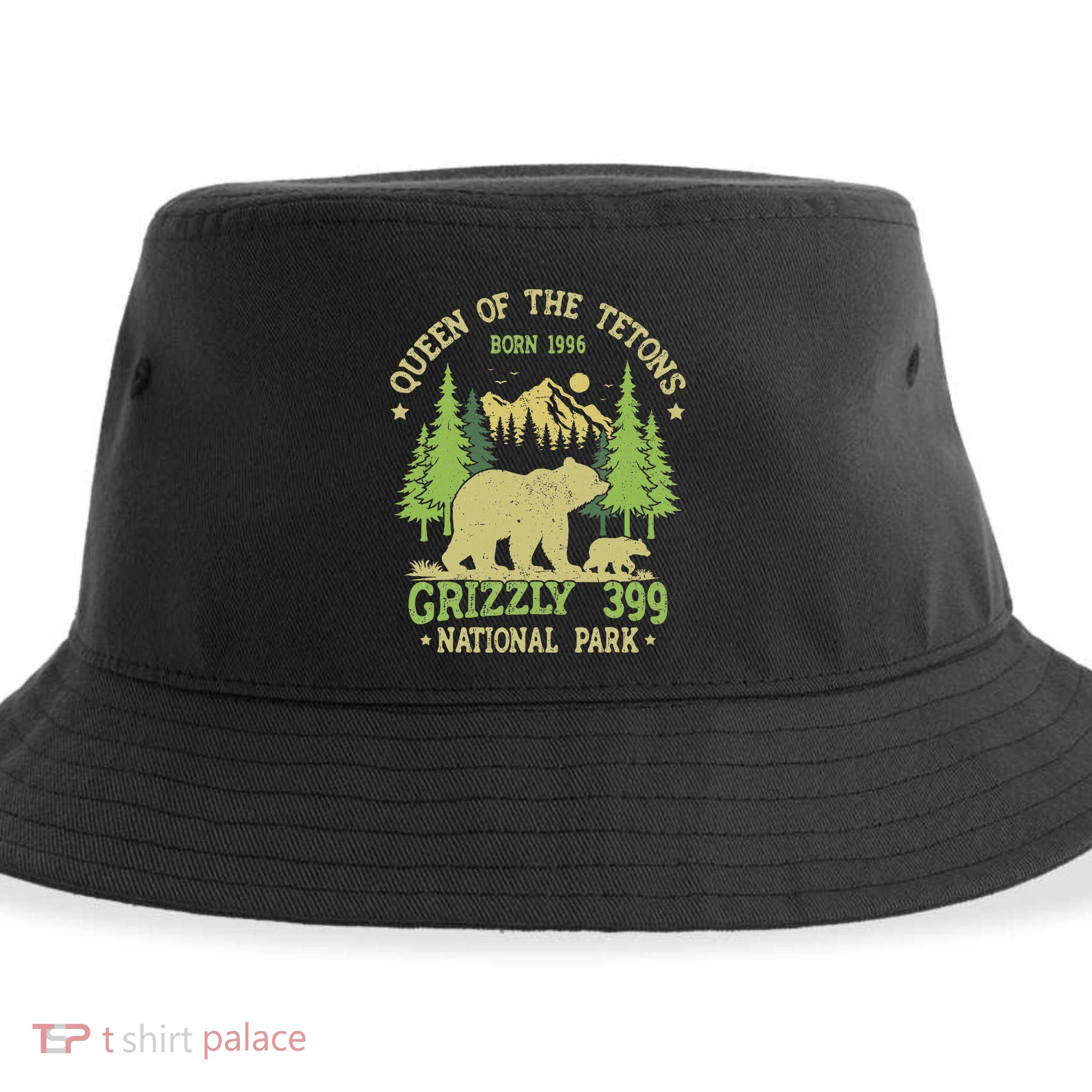 Bear Lovers Queen Of The Tetons Grizzly 399 National Park Sustainable Bucket Hat