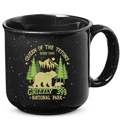 Bear Lovers Queen Of The Tetons Grizzly 399 National Park 15oz Campfire Ceramic Mug