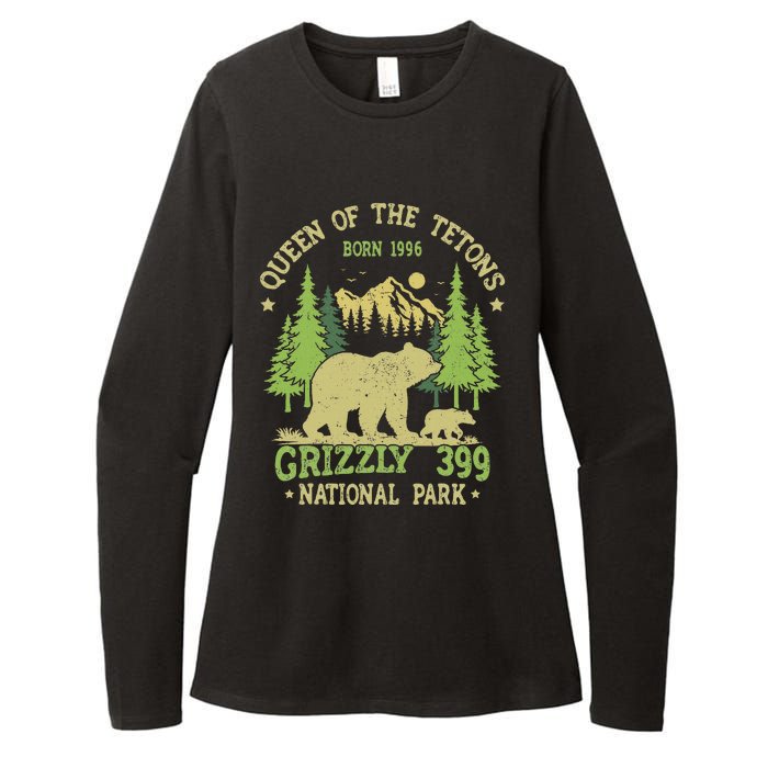 Bear Lovers Queen Of The Tetons Grizzly 399 National Park Womens CVC Long Sleeve Shirt