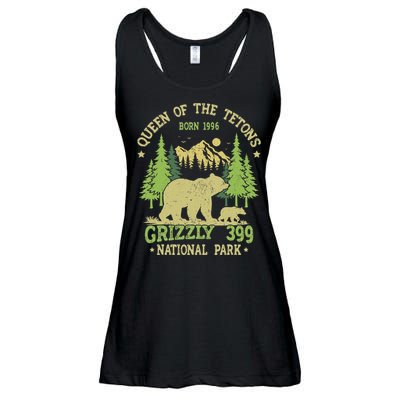 Bear Lovers Queen Of The Tetons Grizzly 399 National Park Ladies Essential Flowy Tank