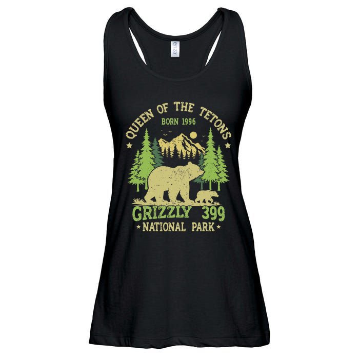 Bear Lovers Queen Of The Tetons Grizzly 399 National Park Ladies Essential Flowy Tank