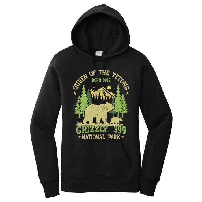 Bear Lovers Queen Of The Tetons Grizzly 399 National Park Women's Pullover Hoodie