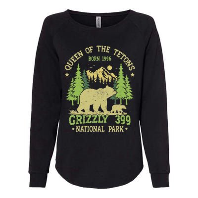 Bear Lovers Queen Of The Tetons Grizzly 399 National Park Womens California Wash Sweatshirt