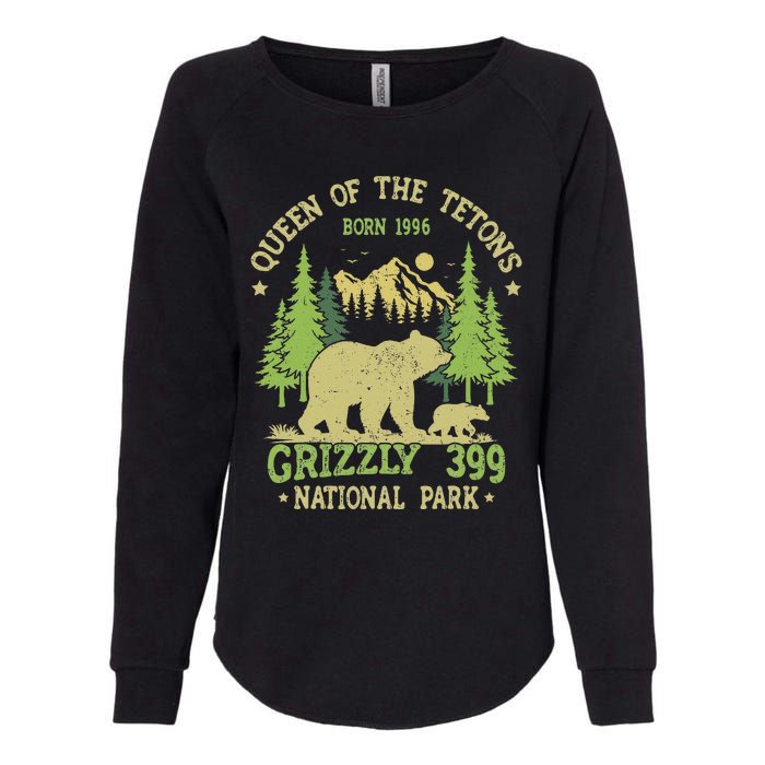 Bear Lovers Queen Of The Tetons Grizzly 399 National Park Womens California Wash Sweatshirt