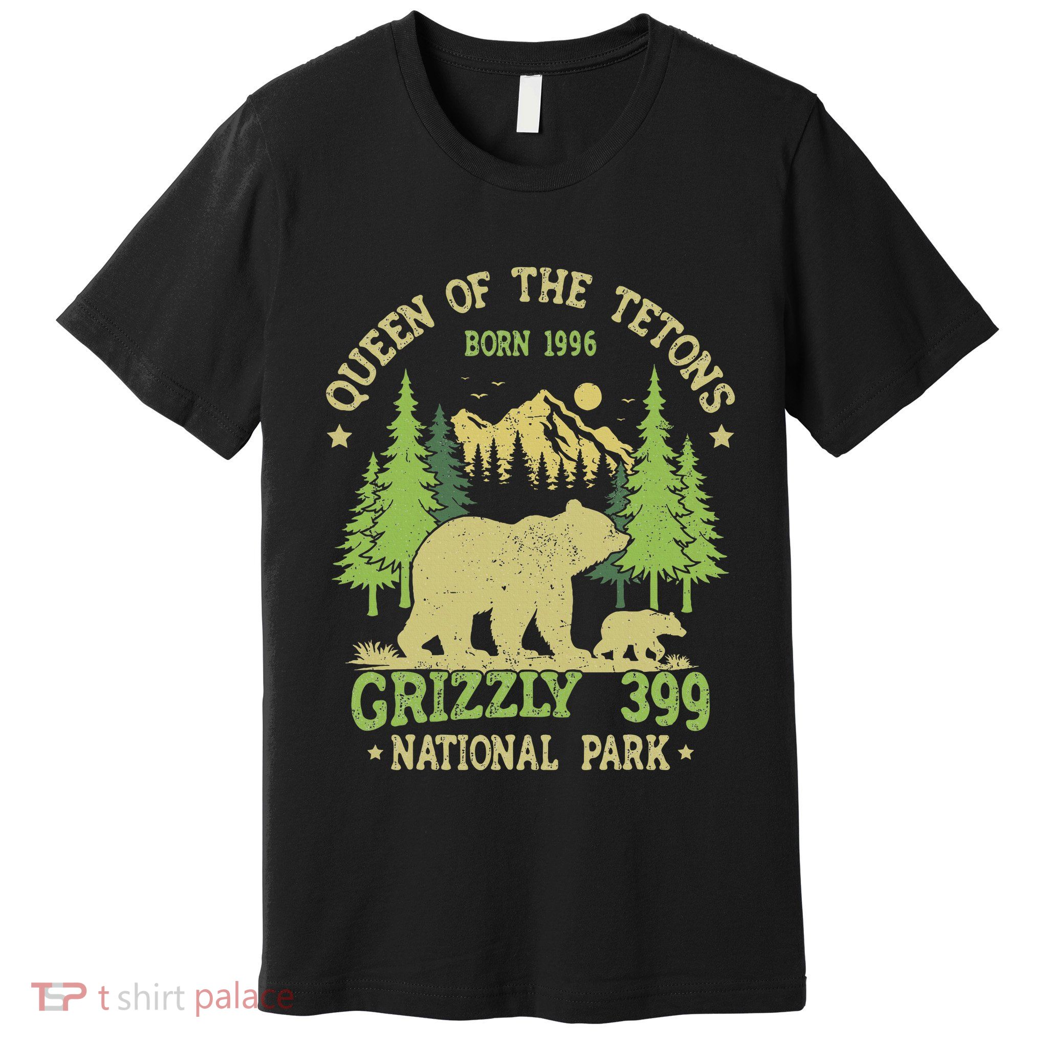 Bear Lovers Queen Of The Tetons Grizzly 399 National Park Premium T-Shirt