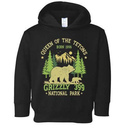 Bear Lovers Queen Of The Tetons Grizzly 399 National Park Toddler Hoodie
