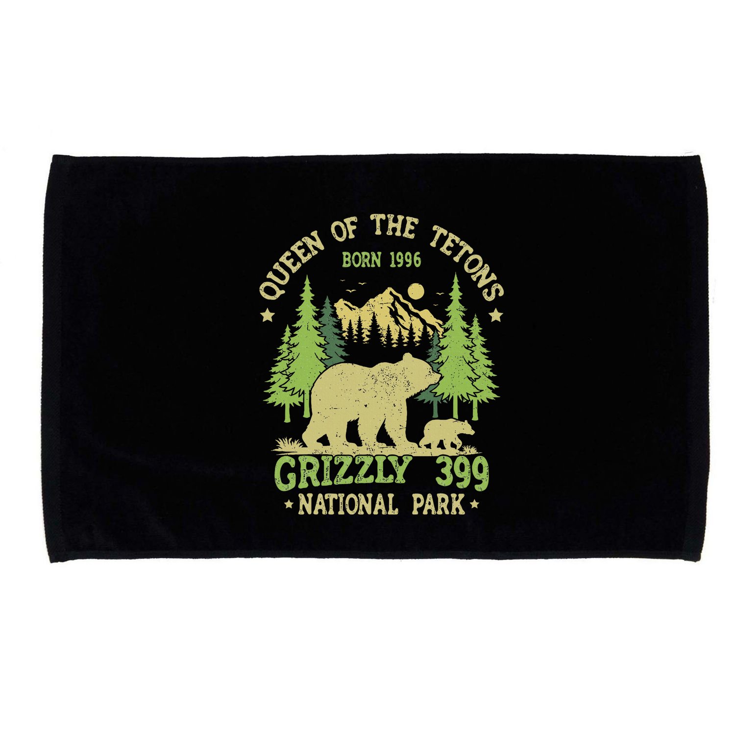 Bear Lovers Queen Of The Tetons Grizzly 399 National Park Microfiber Hand Towel