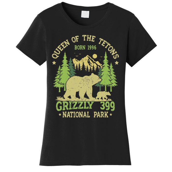 Bear Lovers Queen Of The Tetons Grizzly 399 National Park Women's T-Shirt