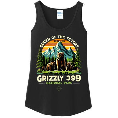 Bear Lovers Queen Of The Tetons Grizzly 399 National Park Ladies Essential Tank