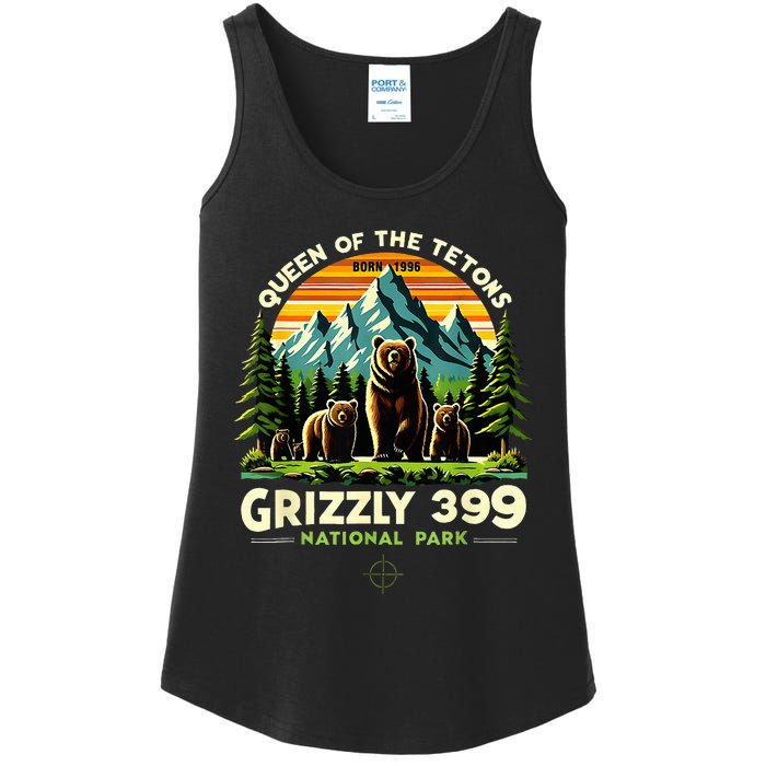 Bear Lovers Queen Of The Tetons Grizzly 399 National Park Ladies Essential Tank