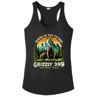 Bear Lovers Queen Of The Tetons Grizzly 399 National Park Ladies PosiCharge Competitor Racerback Tank