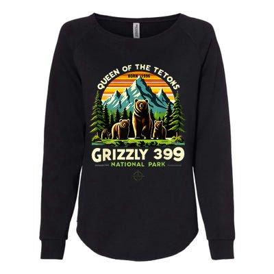 Bear Lovers Queen Of The Tetons Grizzly 399 National Park Womens California Wash Sweatshirt