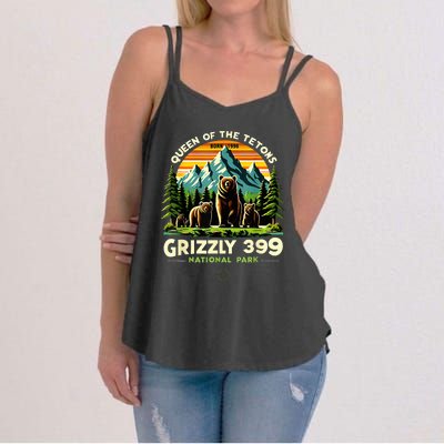 Bear Lovers Queen Of The Tetons Grizzly 399 National Park Women's Strappy Tank