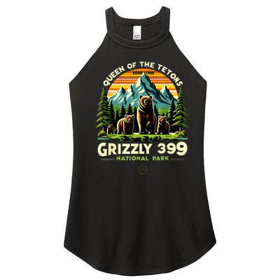 Bear Lovers Queen Of The Tetons Grizzly 399 National Park Women's Perfect Tri Rocker Tank