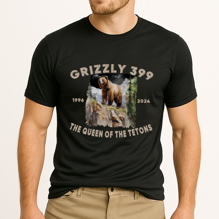 Bear Lovers Queen Of The Tetons Grizzly 399 National Park Cooling Performance Crew T-Shirt