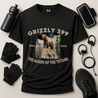 Bear Lovers Queen Of The Tetons Grizzly 399 National Park Cooling Performance Crew T-Shirt