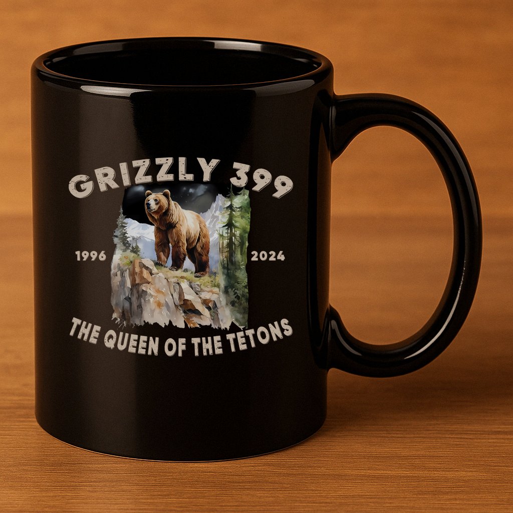 Bear Lovers Queen Of The Tetons Grizzly 399 National Park 11oz C Handle Ceramic Mug