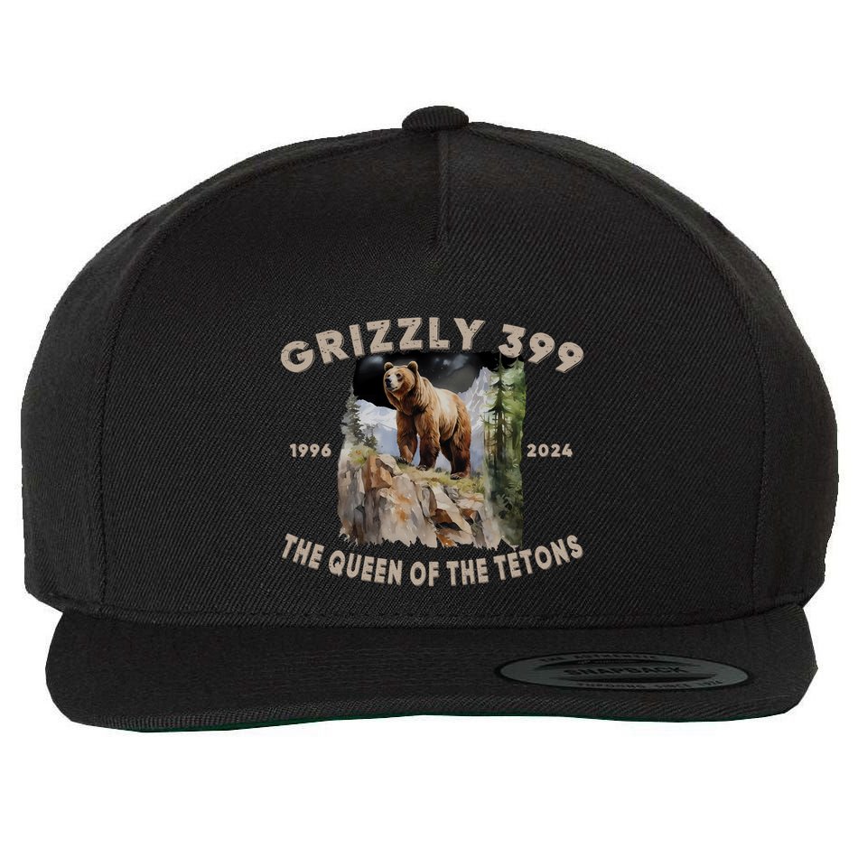 Bear Lovers Queen Of The Tetons Grizzly 399 National Park Wool Snapback Cap