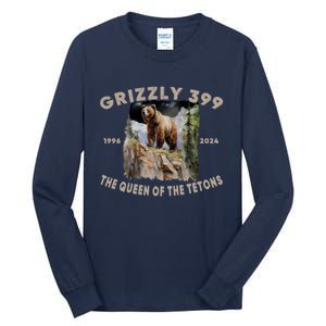 Bear Lovers Queen Of The Tetons Grizzly 399 National Park Tall Long Sleeve T-Shirt