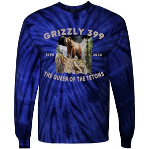 Bear Lovers Queen Of The Tetons Grizzly 399 National Park Tie-Dye Long Sleeve Shirt