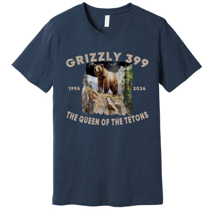 Bear Lovers Queen Of The Tetons Grizzly 399 National Park Premium T-Shirt