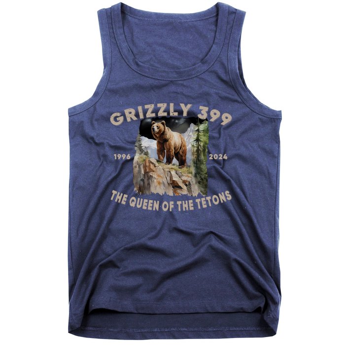 Bear Lovers Queen Of The Tetons Grizzly 399 National Park Tank Top