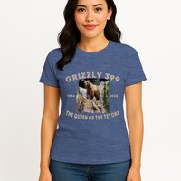 Bear Lovers Queen Of The Tetons Grizzly 399 National Park Womens T-Shirt