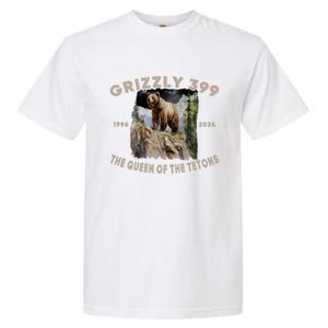 Bear Lovers Queen Of The Tetons Grizzly 399 National Park Garment-Dyed Heavyweight T-Shirt