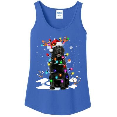 Black Labrador Retriever Christmas Dog Reindeer Santa Xmas Funny Gift Ladies Essential Tank