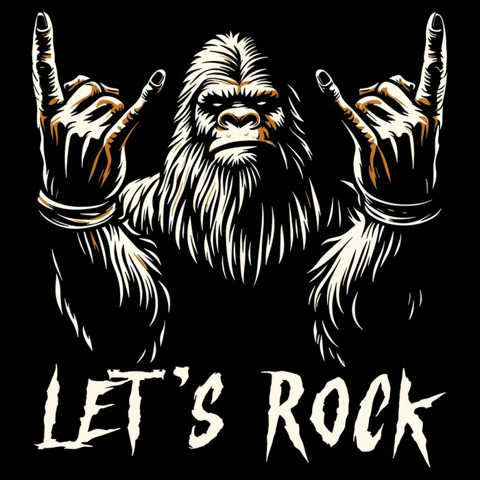 Bigfoot Lets Rock And Roll Funny Wool Snapback Cap