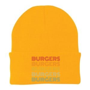 Burgers Lover Retro Style Foodie National Hamburger Day Gift Knit Cap Winter Beanie