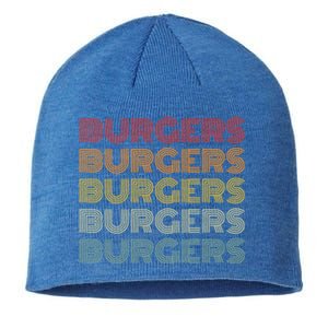 Burgers Lover Retro Style Foodie National Hamburger Day Gift Sustainable Beanie