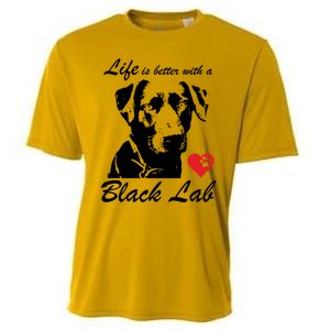 Black Labrador Retriever Life Is Better With Lab Mom Funny Gift Funny Gift Cooling Performance Crew T-Shirt