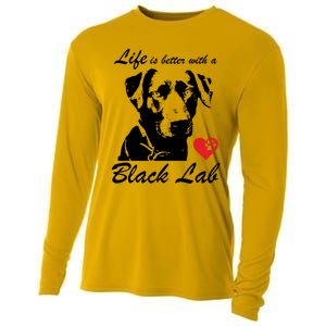 Black Labrador Retriever Life Is Better With Lab Mom Funny Gift Funny Gift Cooling Performance Long Sleeve Crew