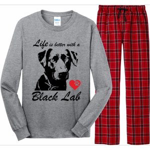 Black Labrador Retriever Life Is Better With Lab Mom Funny Gift Funny Gift Long Sleeve Pajama Set