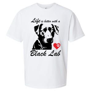 Black Labrador Retriever Life Is Better With Lab Mom Funny Gift Funny Gift Sueded Cloud Jersey T-Shirt