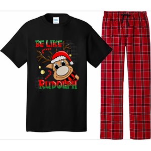 Be Like Rudolph Matching Family Christmas Reindeer Design Pajama Set