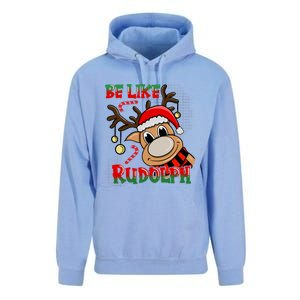 Be Like Rudolph Matching Family Christmas Reindeer Design Unisex Surf Hoodie