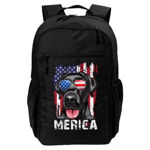 Black Labrador Retriever 4th Of July Merica Usa Flag Lab Dog Daily Commute Backpack